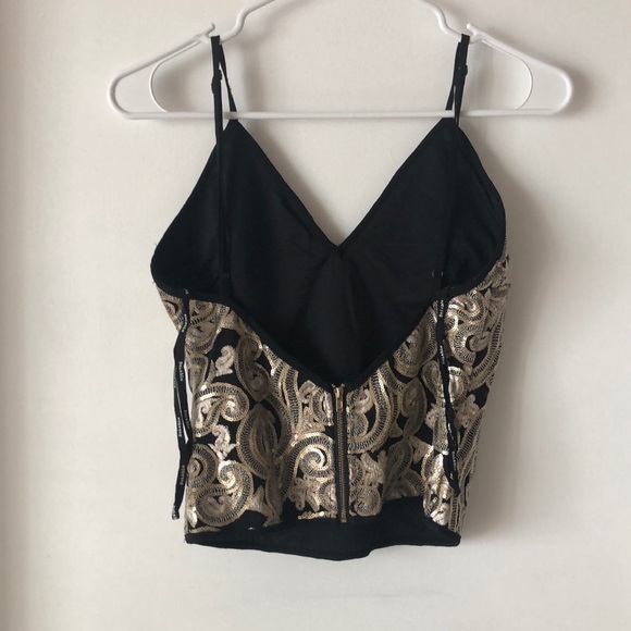 *NWT* Vintage zipped-up Embroidered Cami top - Picture 2 of 2